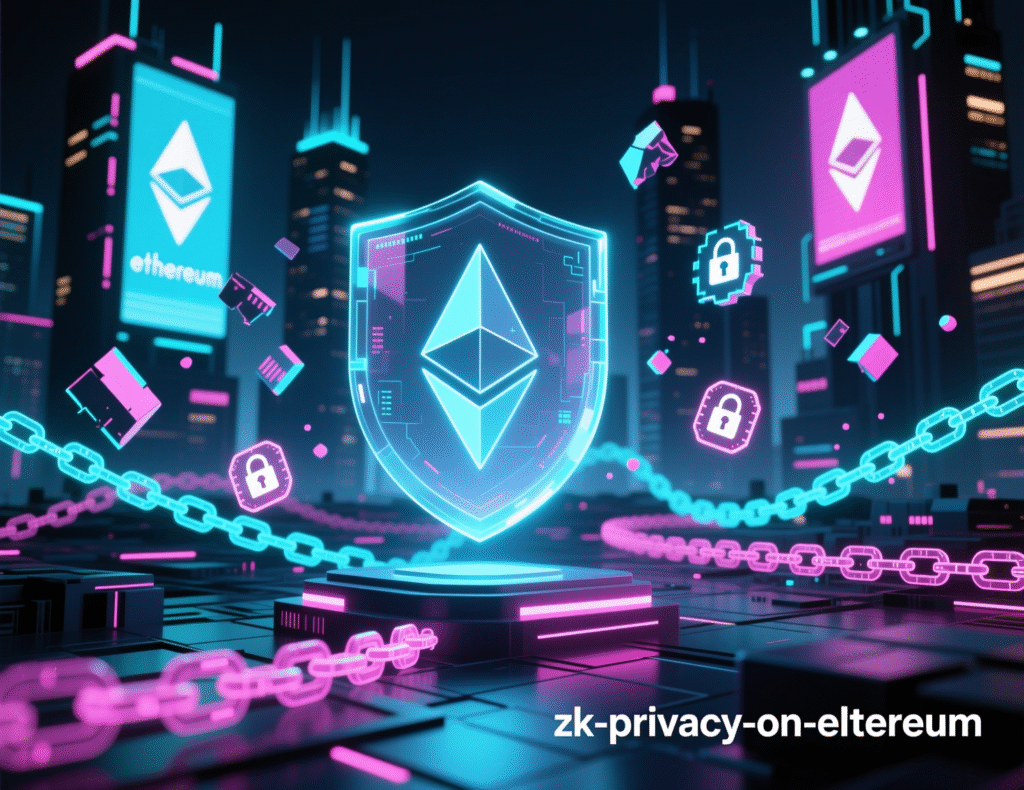 Diagram of zero-knowledge privacy layered on Ethereum