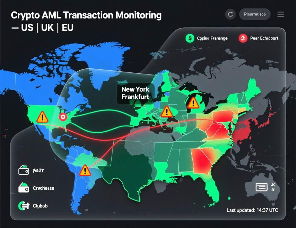 AI-driven on-chain transaction monitoring for US, UK and EU crypto exchanges
