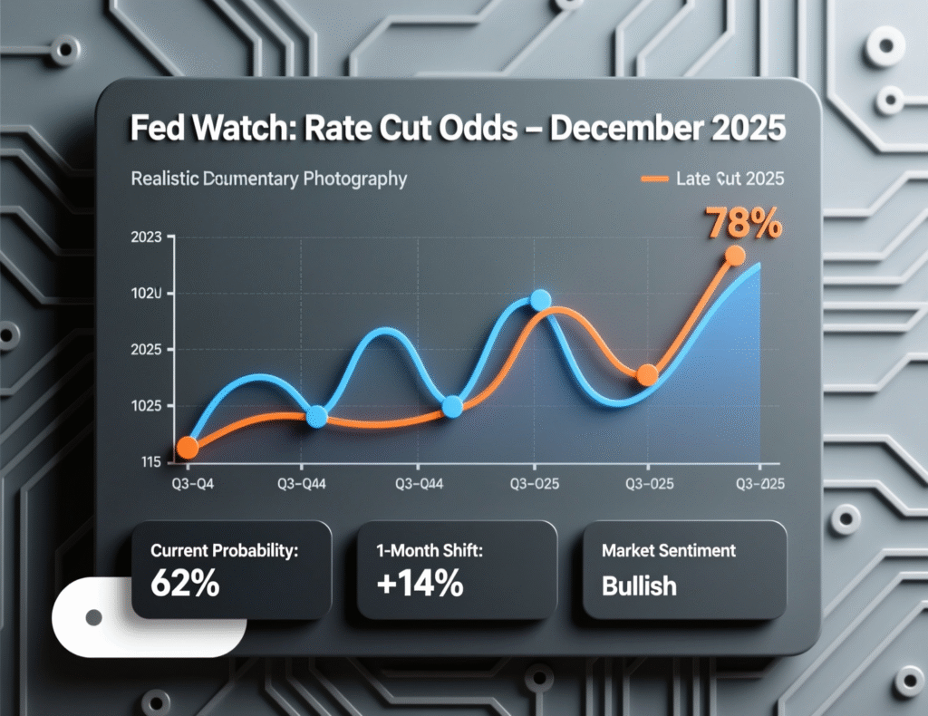 “CME FedWatch dashboard illustrating December 2025 rate-cut probabilities”