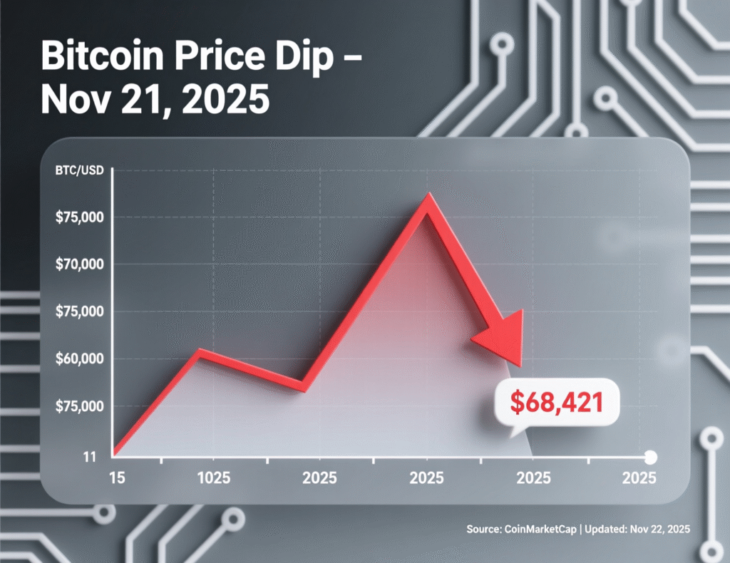“Bitcoin price dips below $85,500 during market sell-off”