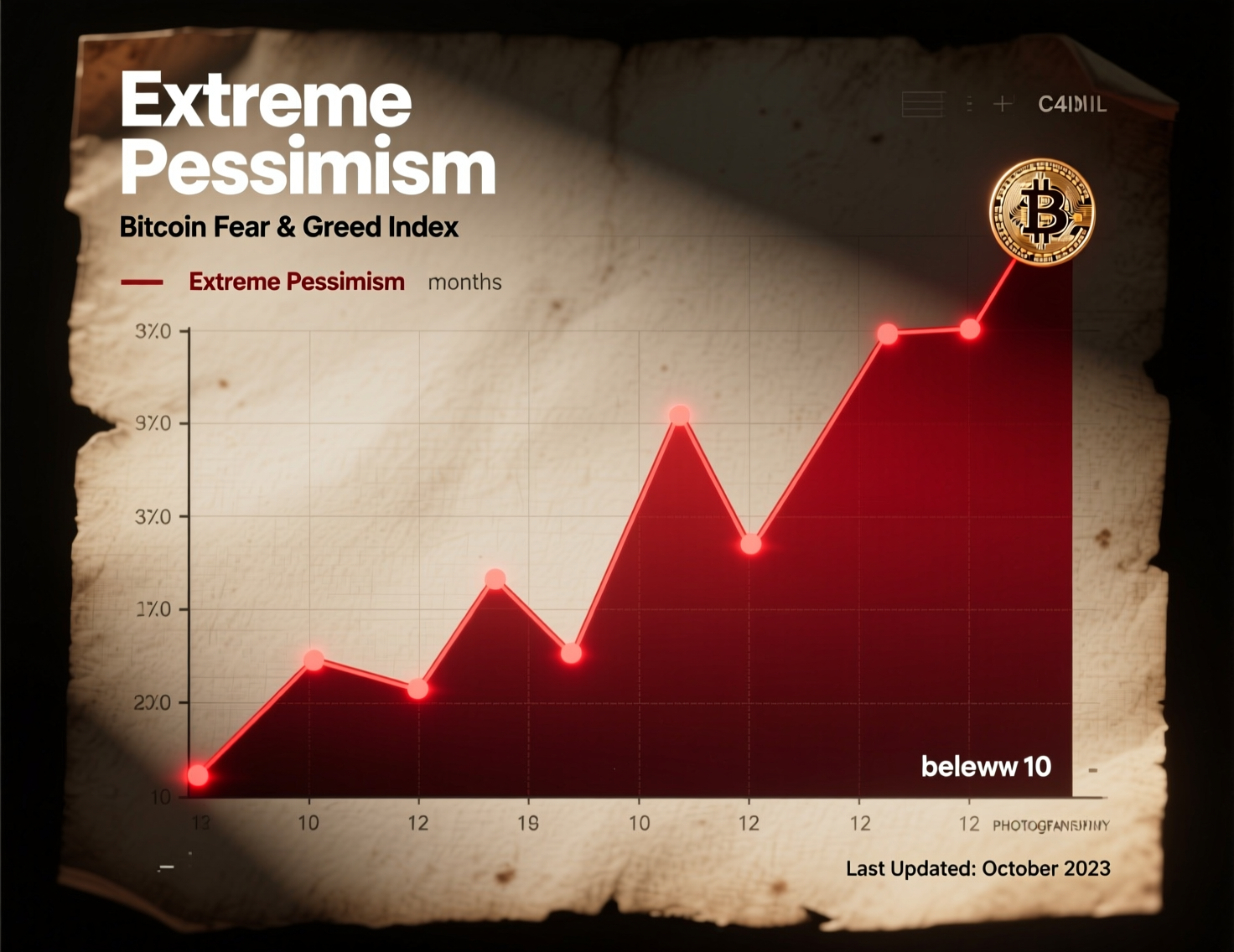 “Bitcoin Greed & Fear Index extreme pessimism” gauge near record low