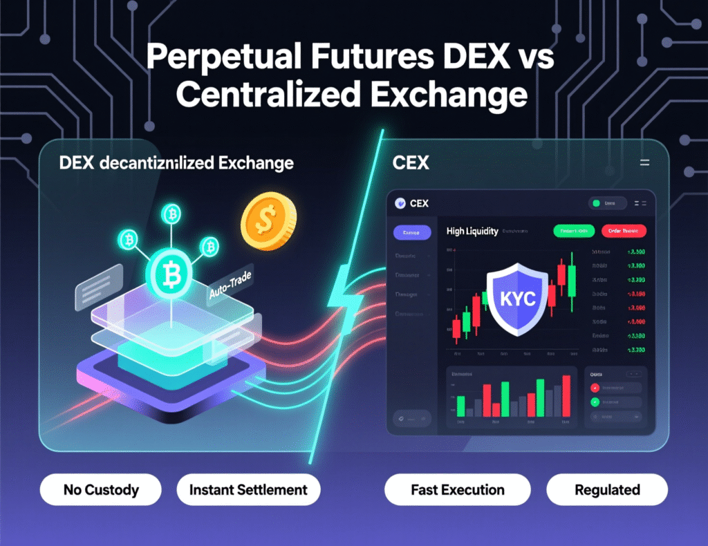 Comparison of cross-chain perps DEX vs centralized futures exchange