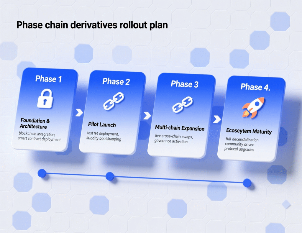 Four-phase rollout plan for cross-chain derivatives adoption