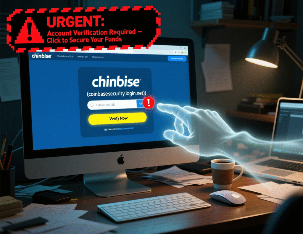 “Warning banner about phishing during exchange operations”