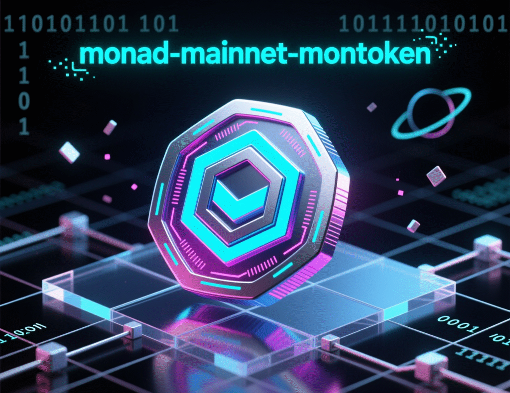 Illustration of Monad blockchain ahead of MON mainnet launch