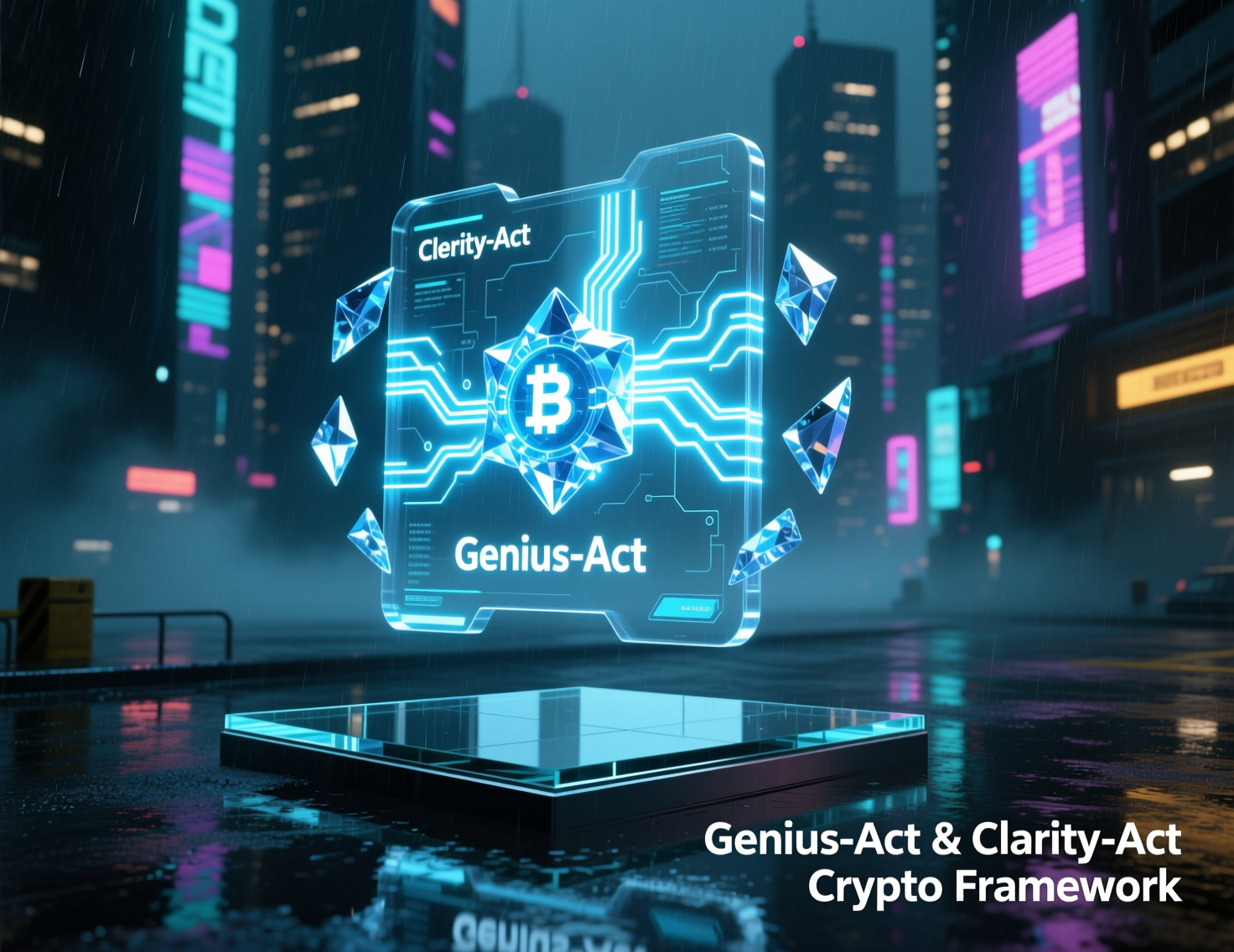 genius-act-and-clarity-act-crypto-framework.jpg “GENIUS Act and CLARITY Act crypto framework illustration of U.S. leadership”
