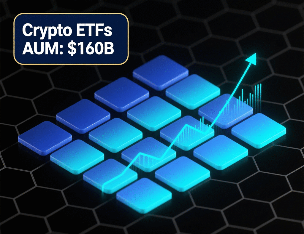 Monad’s Debut Shows Why FDV Forecasts Broke as Bitcoin Fell 3 “Mosaic showing leading U.S. crypto ETFs and assets under management”
