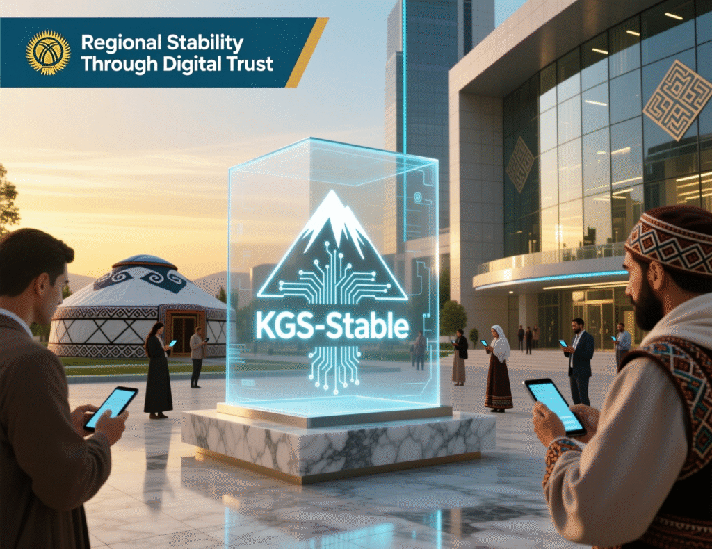 Illustration of a Central Asian stablecoin initiative