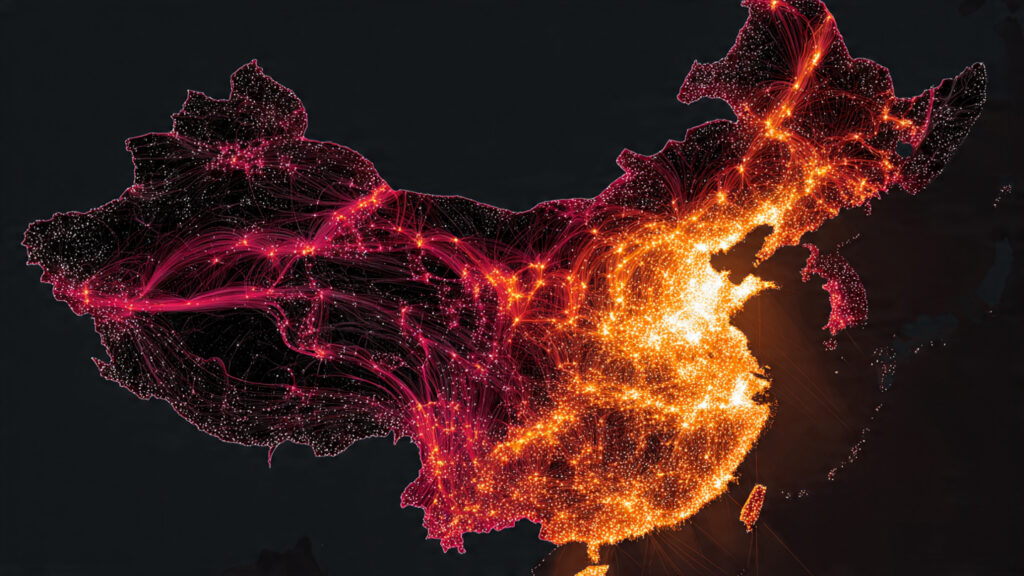 Global hashrate heatmap highlighting China at ~14%