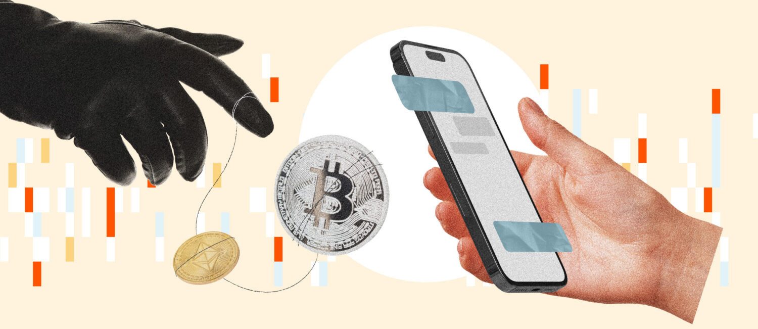 “Chainalysis says pig-butchering is becoming national security threat” headline with law-enforcement backdrop