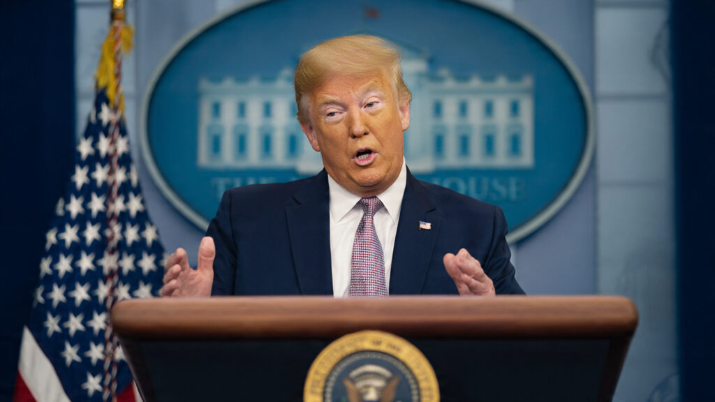 White House press area illustrating policy update about D.O.G.E.