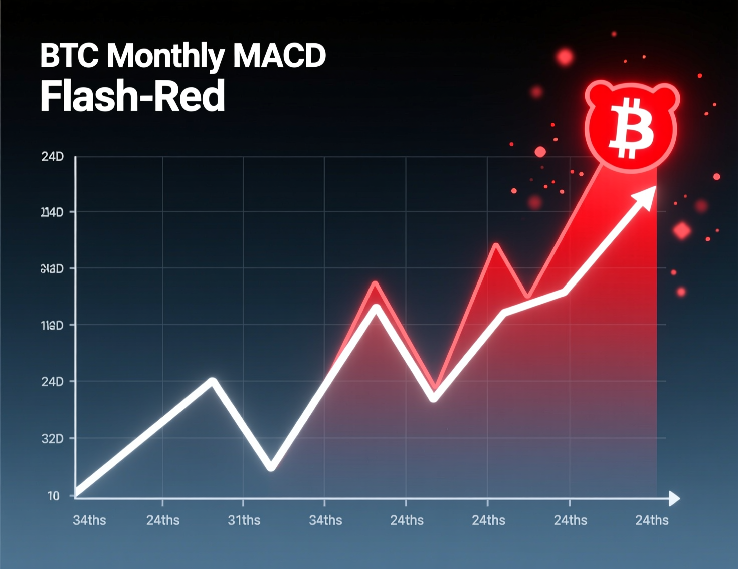 “Bitcoin monthly MACD flashes red” signal on a monthly BTC chart