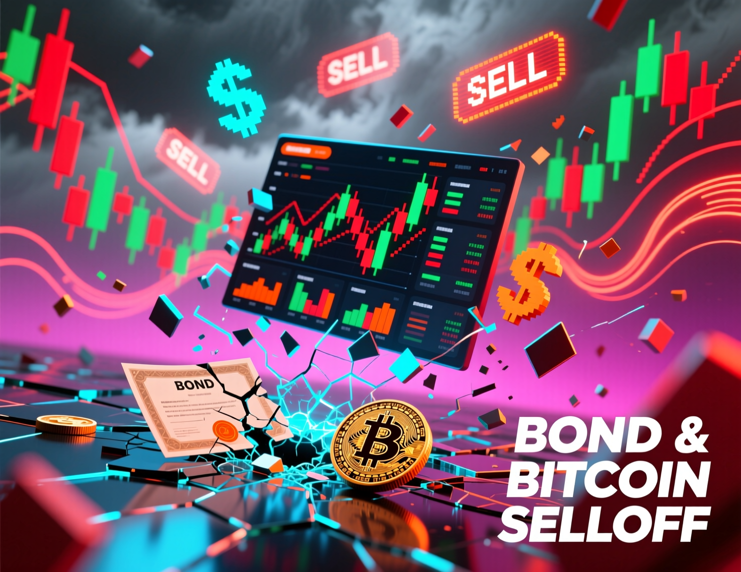 Bond and bitcoin selloff leaves stocks unsteady as traders assess risk