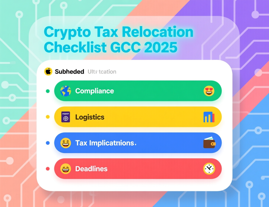 Step-by-step checklist for relocating to GCC crypto tax free countries