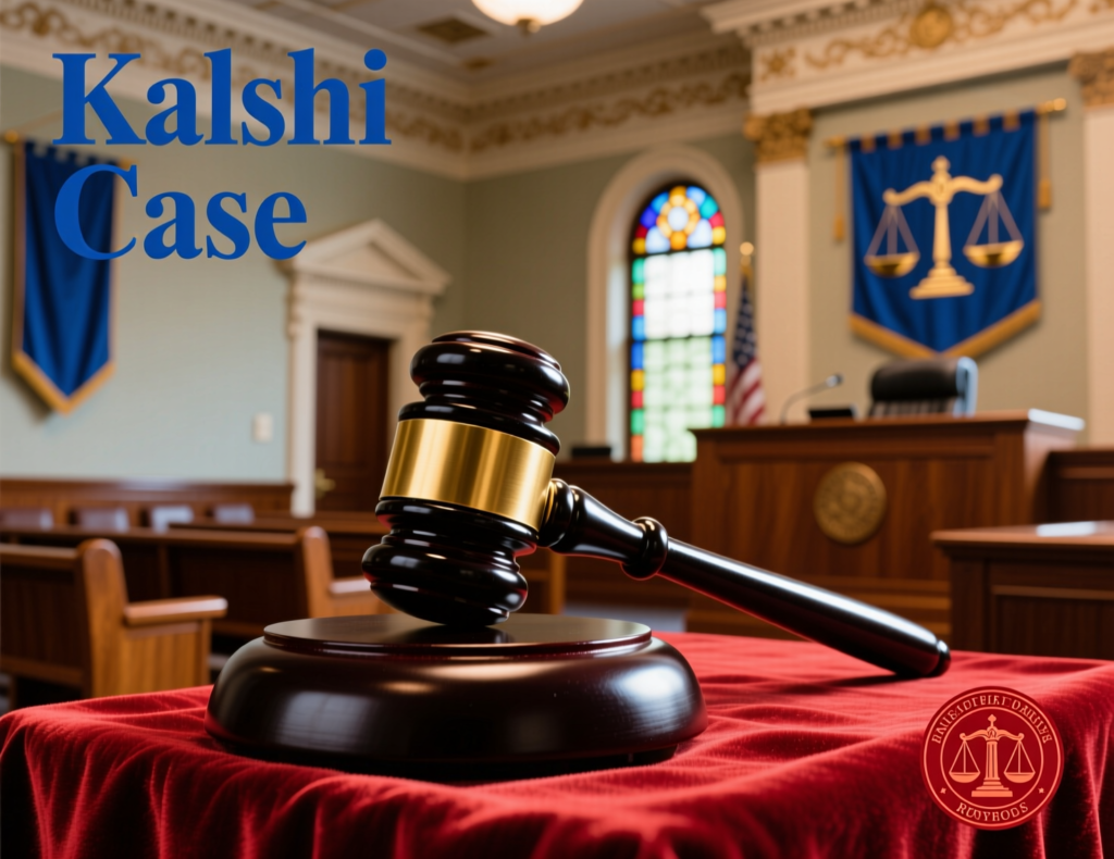 “Gavel in federal courtroom related to Kalshi case”