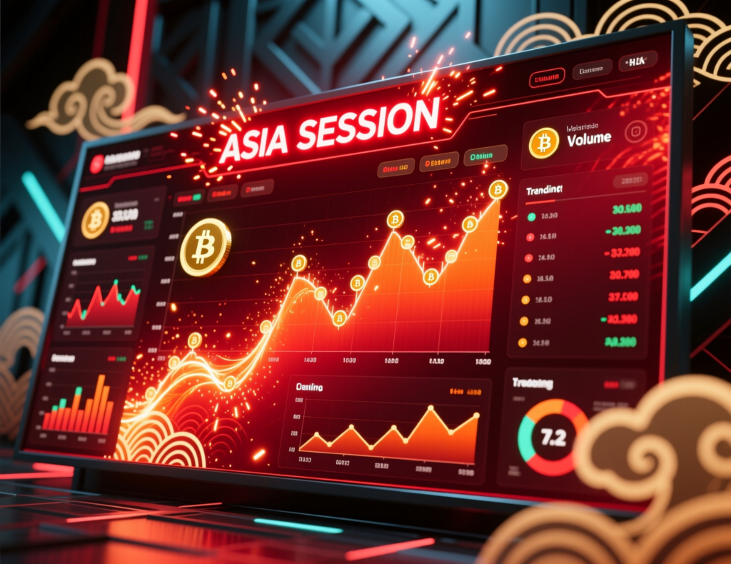 Digital board showing cryptocurrency losses across majors