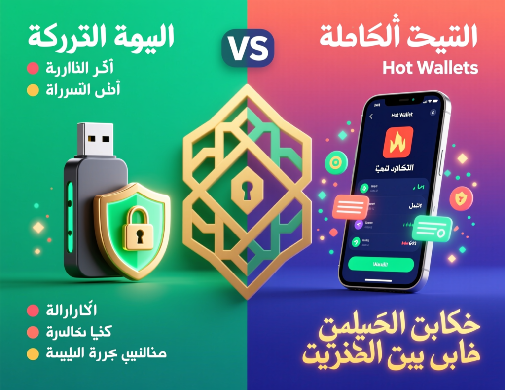 Hardware cold wallet vs hot wallet comparison for Arabic crypto users