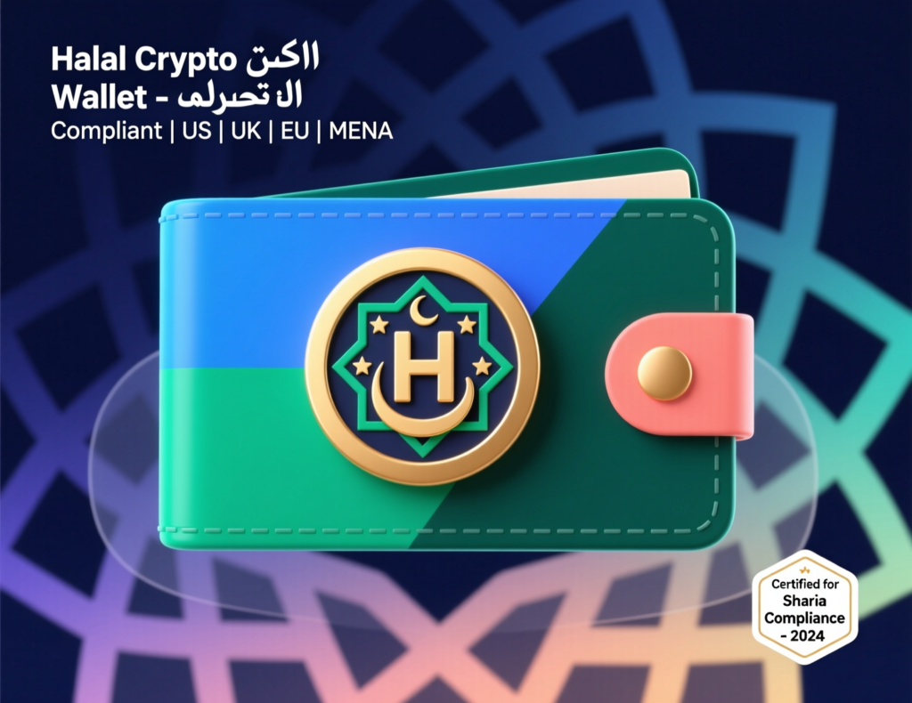 Halal-conscious crypto wallet compliance map for US, UK, Germany, EU and MENA