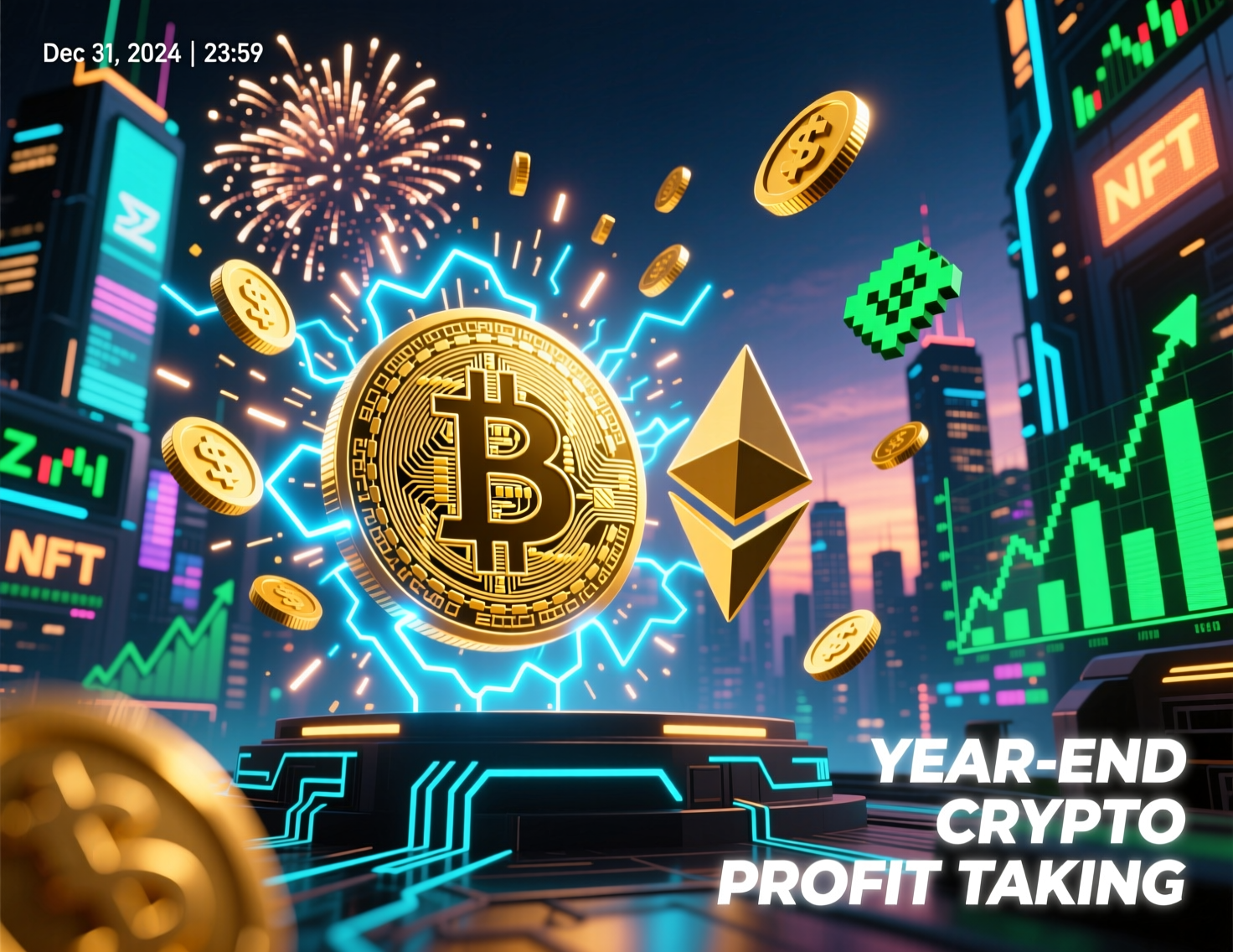 Bitcoin and majors under pressure amid year-end crypto profit-taking