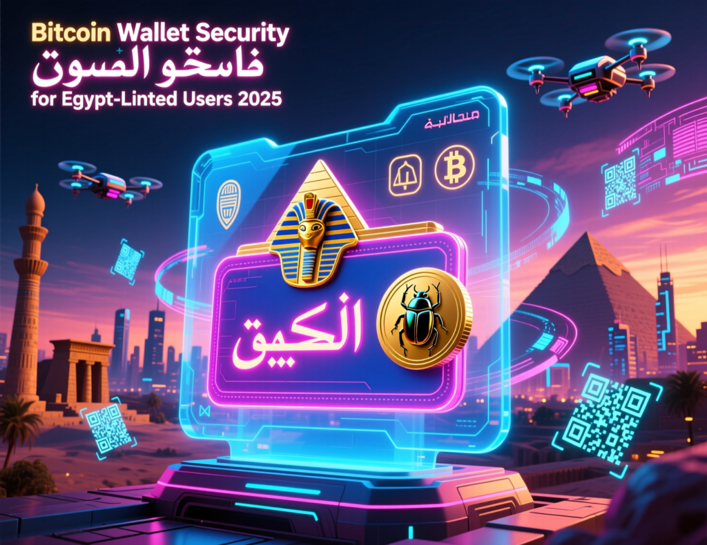 Illustration of secure Bitcoin wallet options for Egypt-linked users