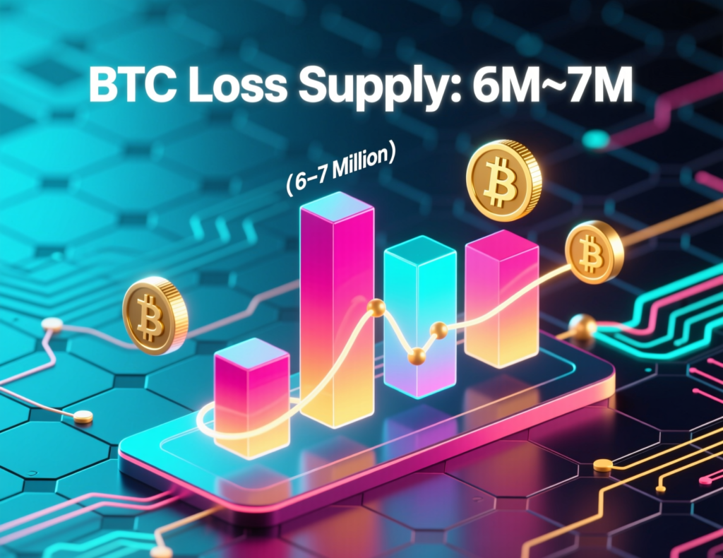 “Glassnode chart showing 6.7M BTC in loss this cycle”