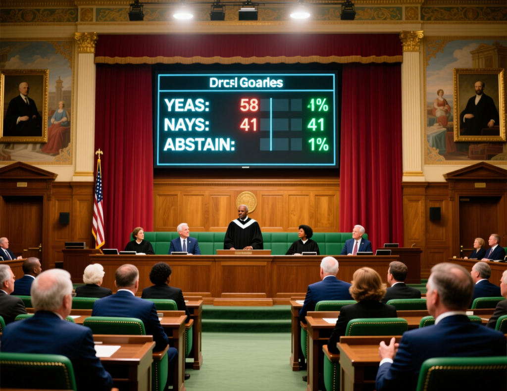 Senate vote display board during confirmations