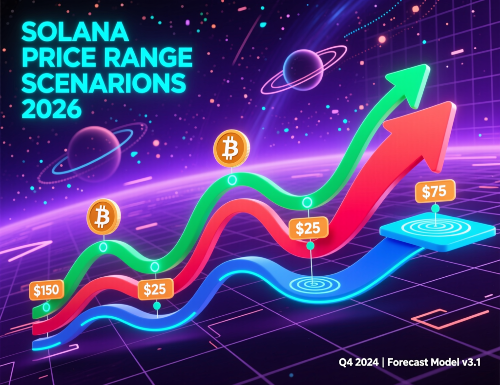 Solana price scenarios for early 2026 based on circulating guidance