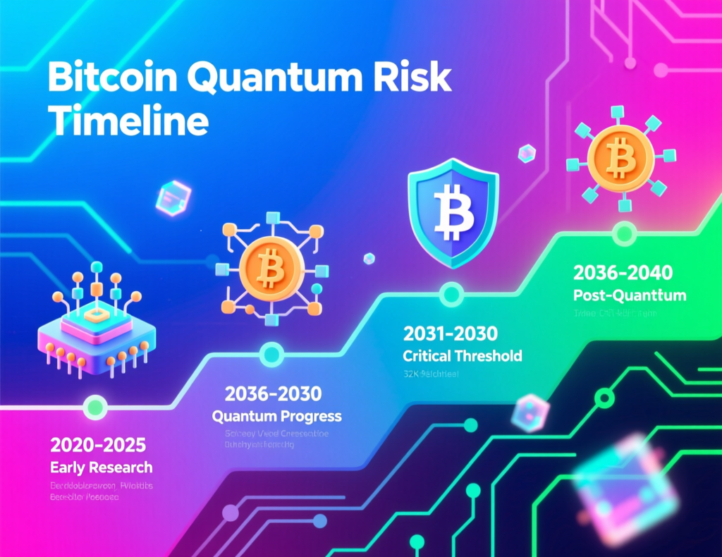 Timeline of perceived quantum risk to Bitcoin