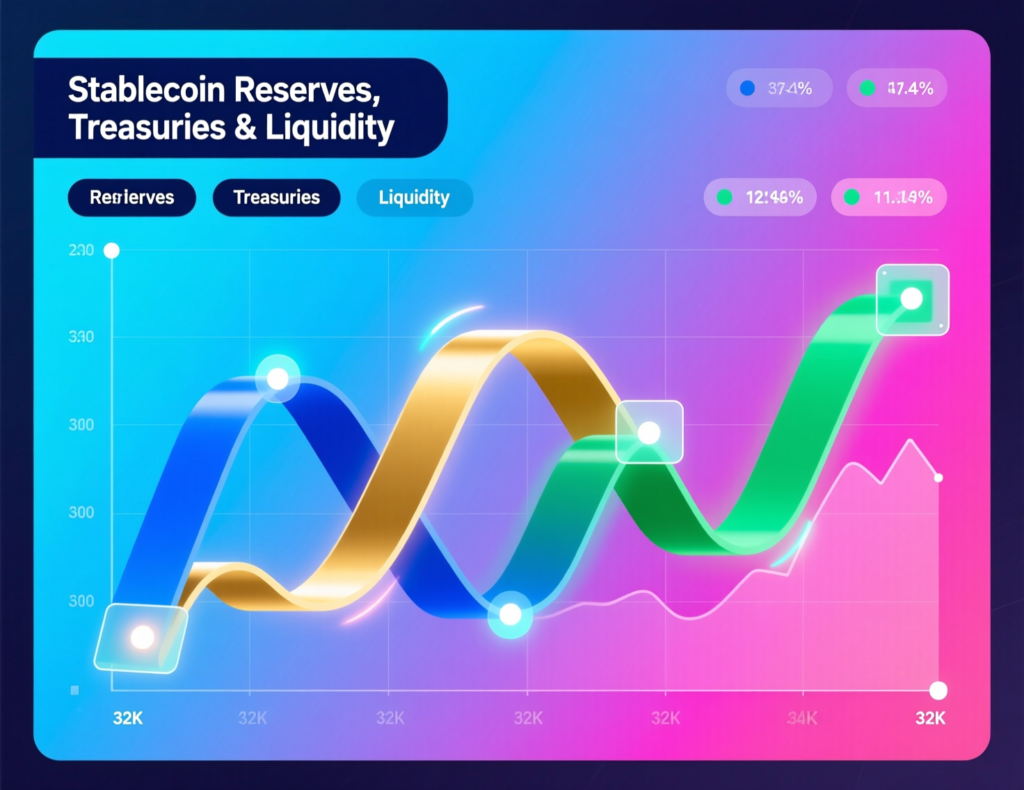 “Illustration of stablecoin reserves and U.S. Treasury exposure”