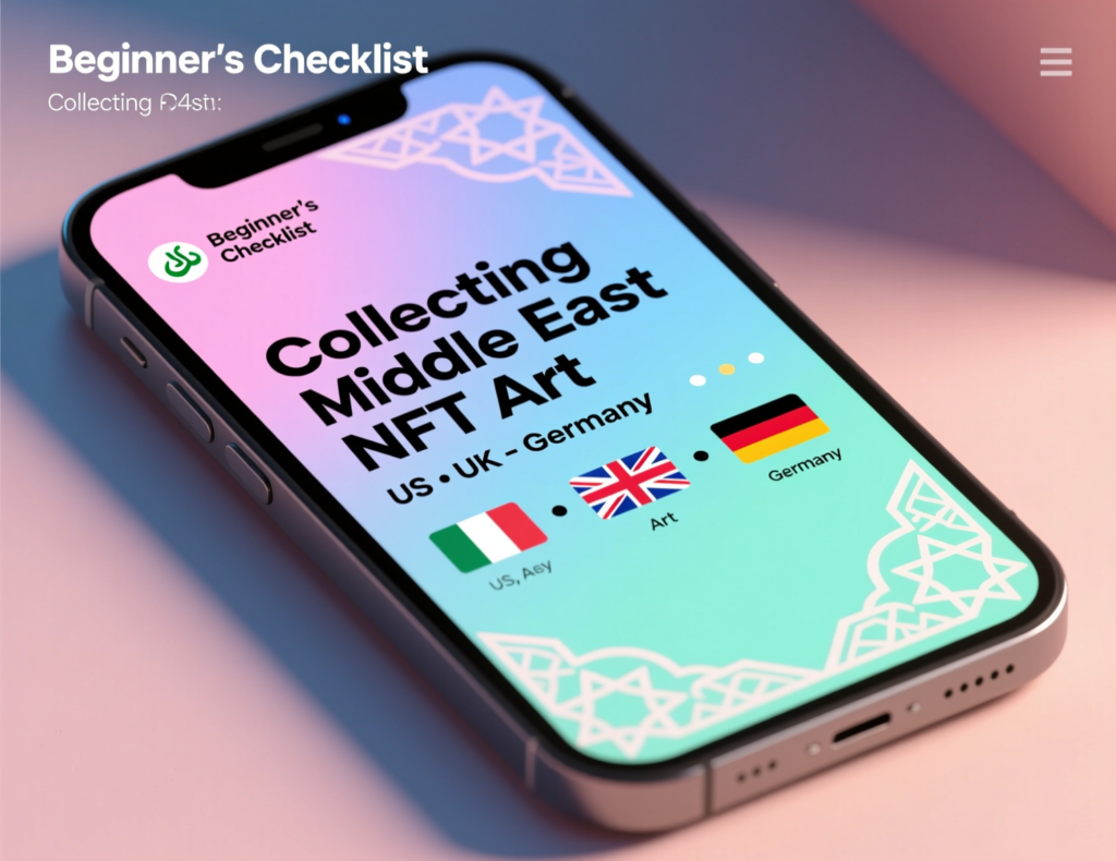 Beginner checklist for US, UK and German collectors starting with Middle East NFT art