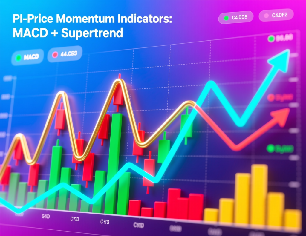 Momentum view showing MACD and Supertrend signals on PI