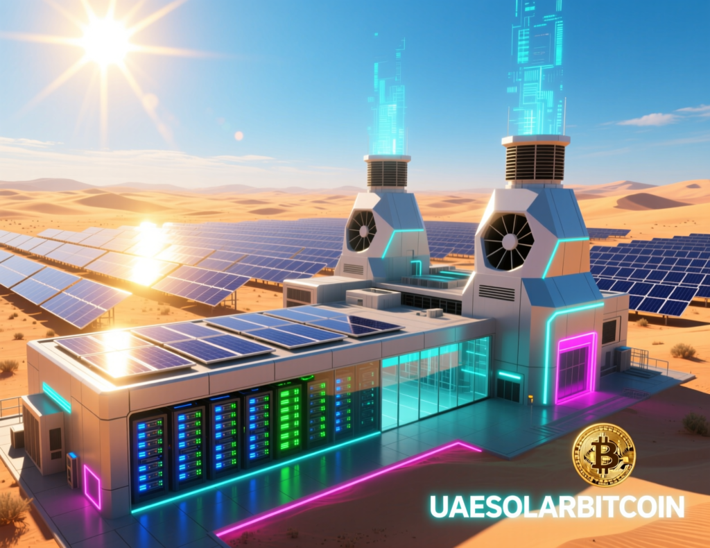 Solar-powered bitcoin mining facility in the UAE