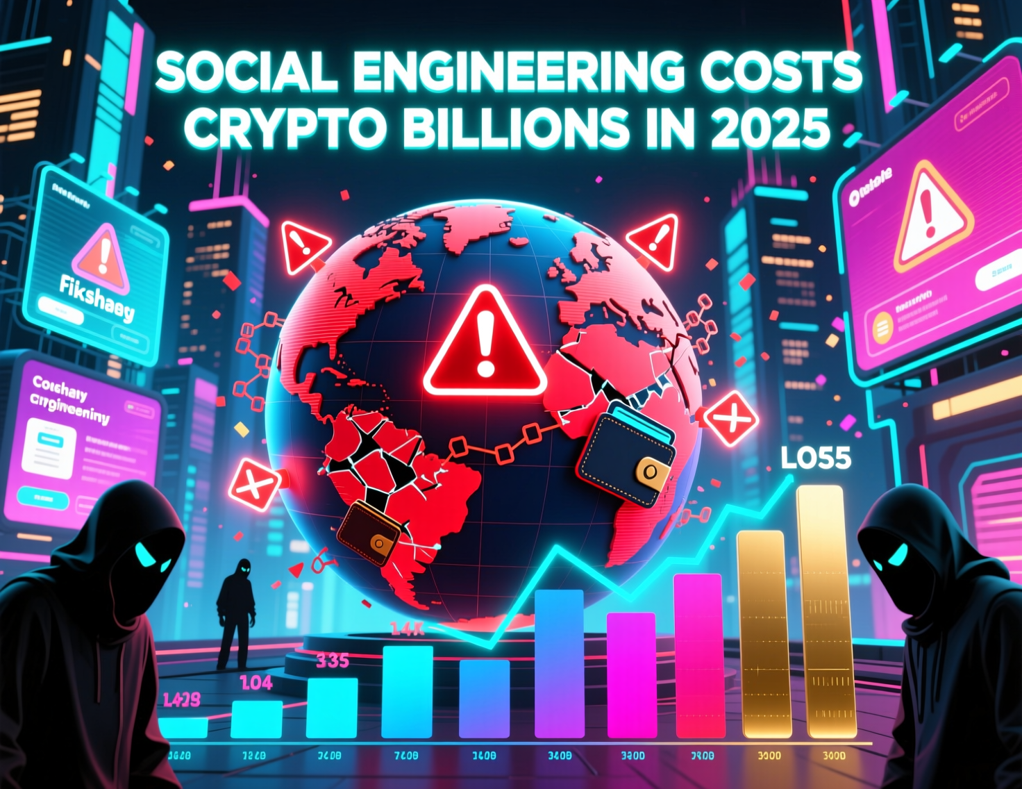 “Chart showing how social engineering cost crypto billions in 2025”