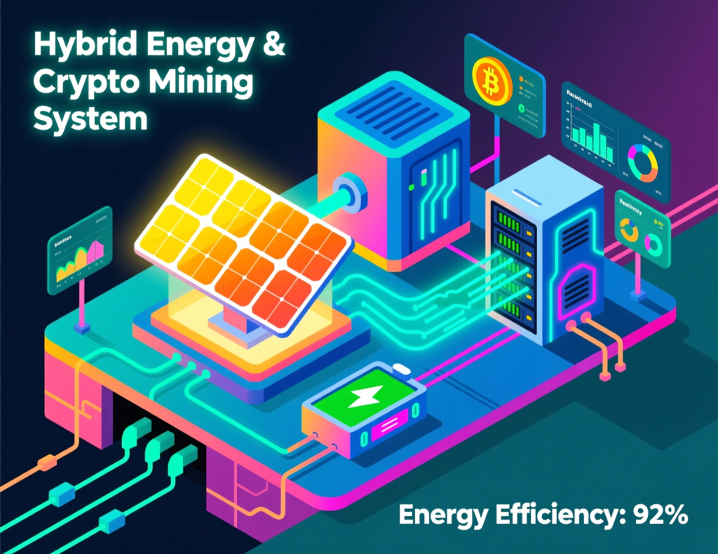 Hybrid solar and battery storage design for a Middle East bitcoin mining facility