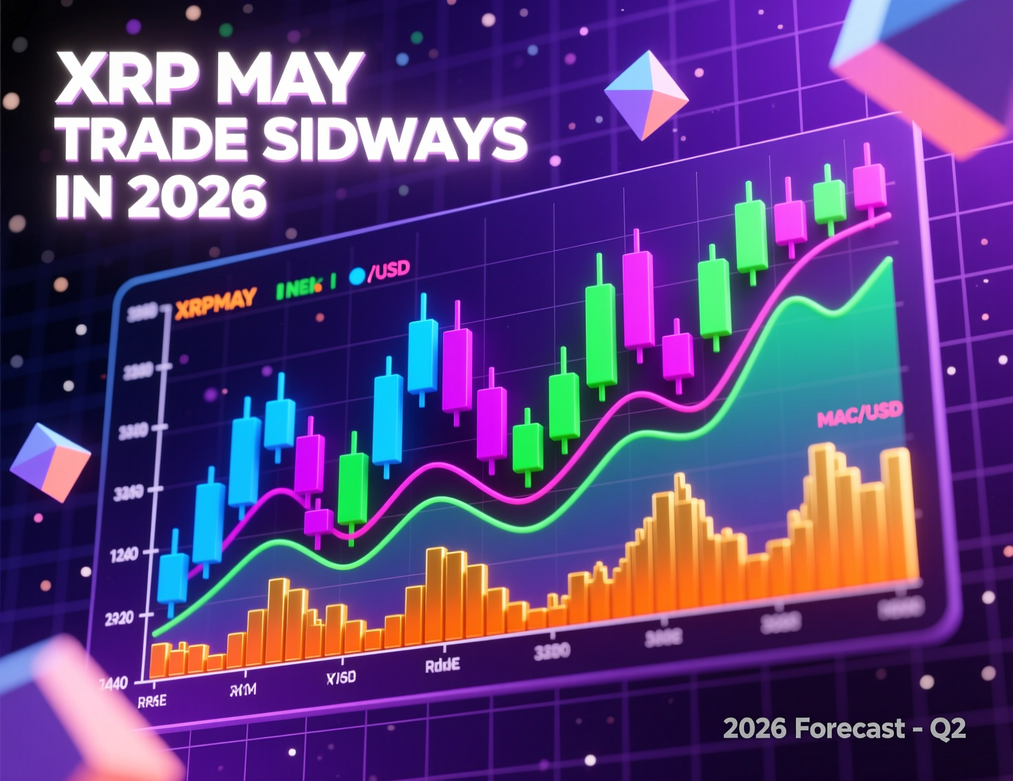 “XRP may trade sideways in 2026” headline chart with key levels
