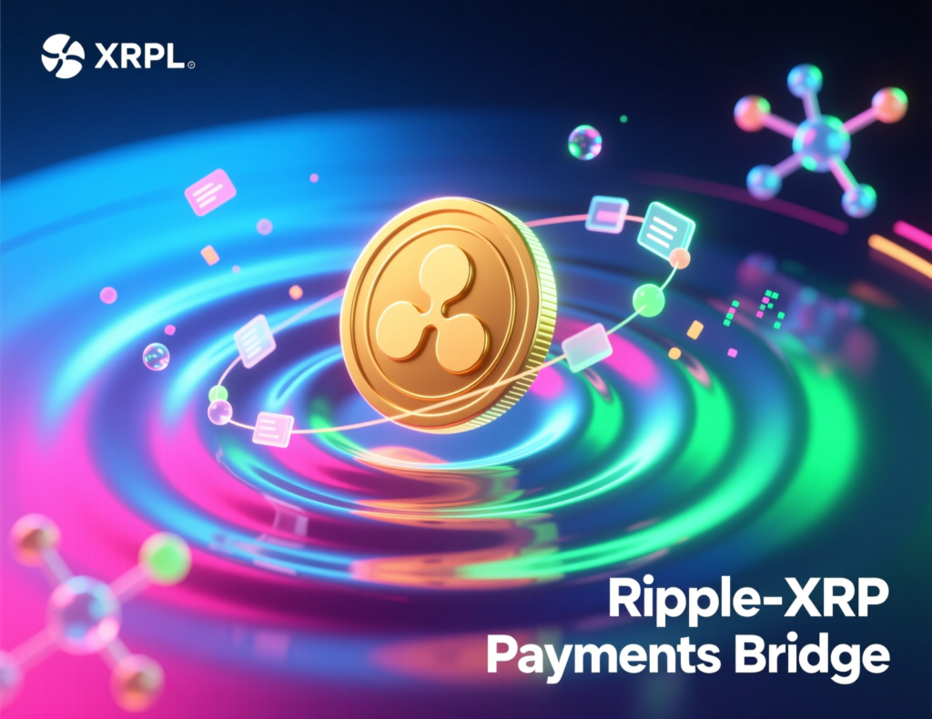 Diagram of XRP as a bridge asset for cross-border payments