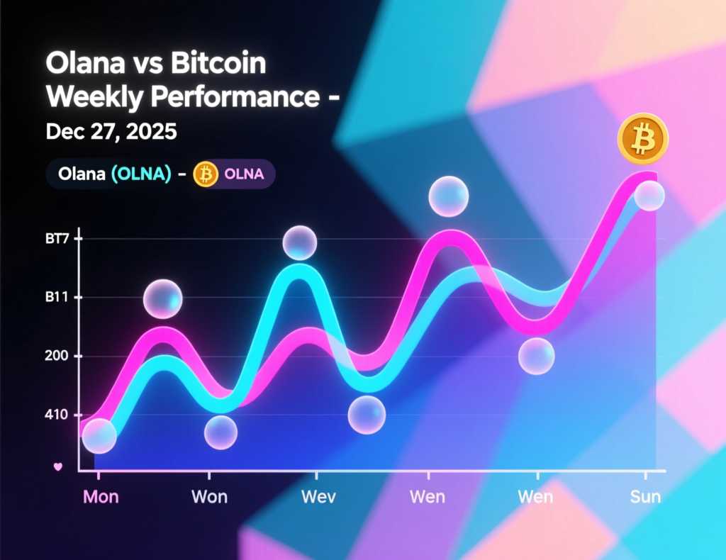 Solana Weekly Update (Dec 27, 2025): SOL Holds $120 Support as ETFs and On-Chain Activity Stay Strong 4 “Concept graphic comparing Solana vs Bitcoin weekly performance in late December 2025”