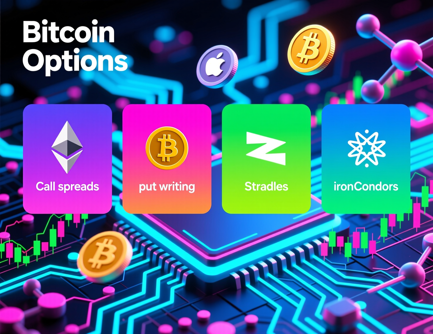 Traders discuss bitcoin options strategies on altcoins at an institutional desk