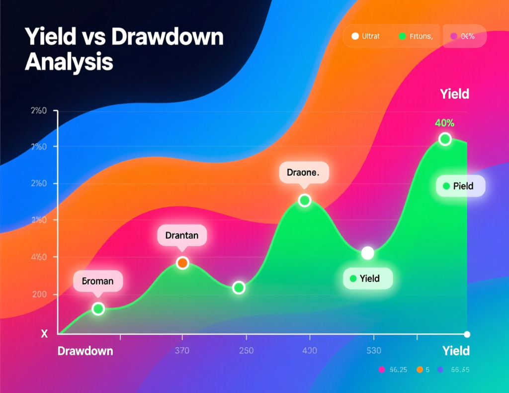 Visual comparing yield from put selling against drawdown risk