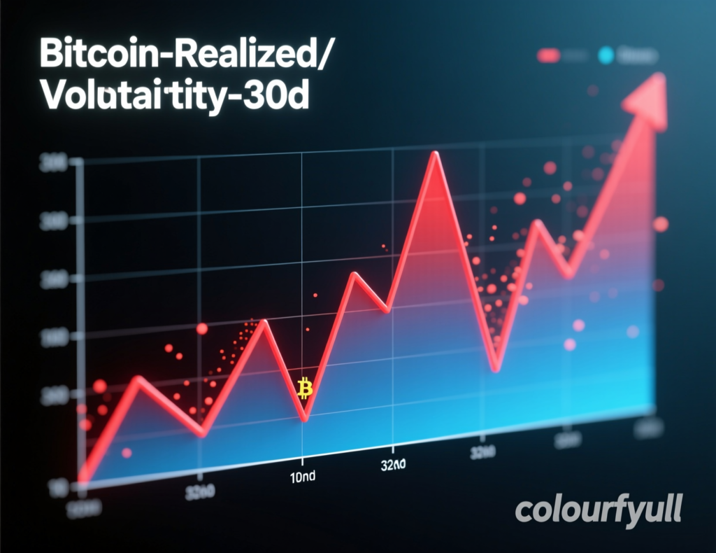 Bitcoin 30-day realized volatility trendline