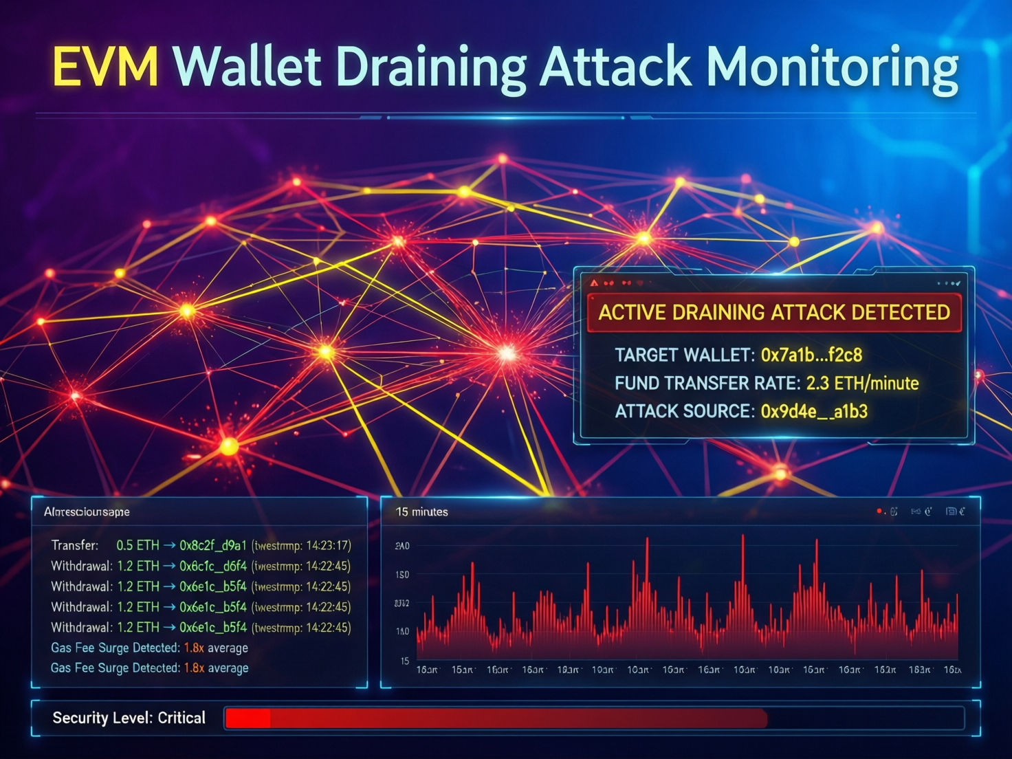 “EVM wallet draining attack” trend chart across multiple chains