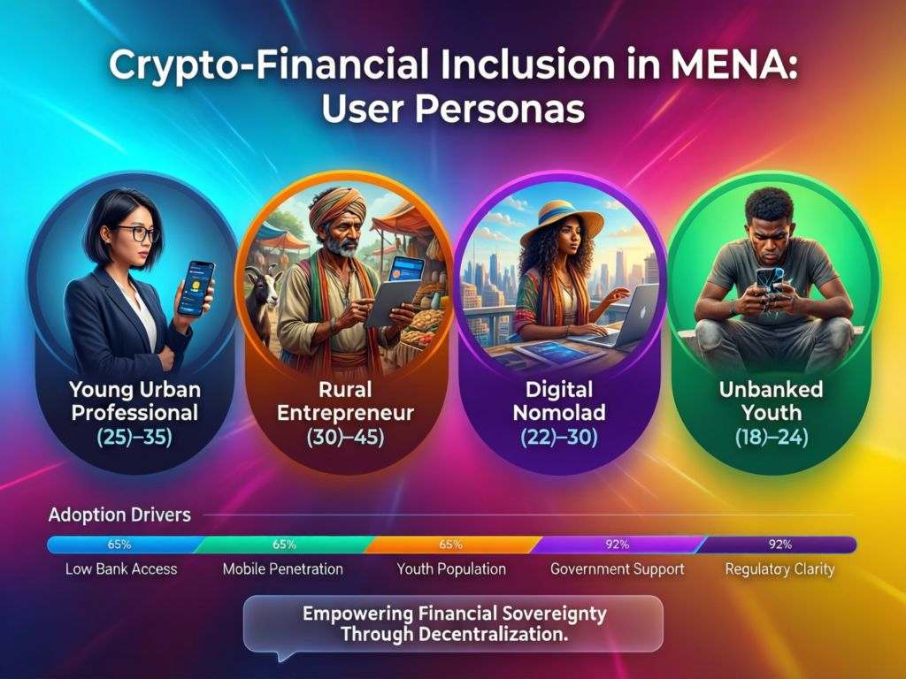 Financial Inclusion With Crypto in MENA: A Practical Guide 2 User personas for financial inclusion with crypto in MENA (workers, women, refugees)