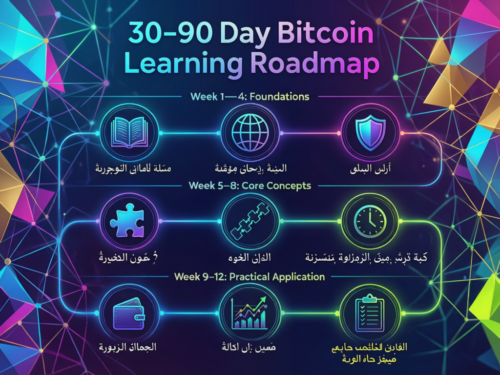 Best bitcoin course in Arabic for beginners 5 30–90 day Bitcoin learning roadmap in Arabic and English