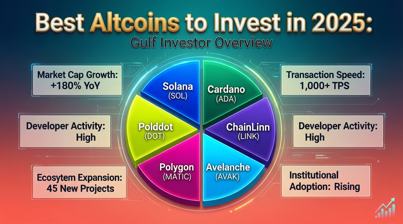 Gulf-focused overview of the best altcoins to invest in 2025 by theme and risk level