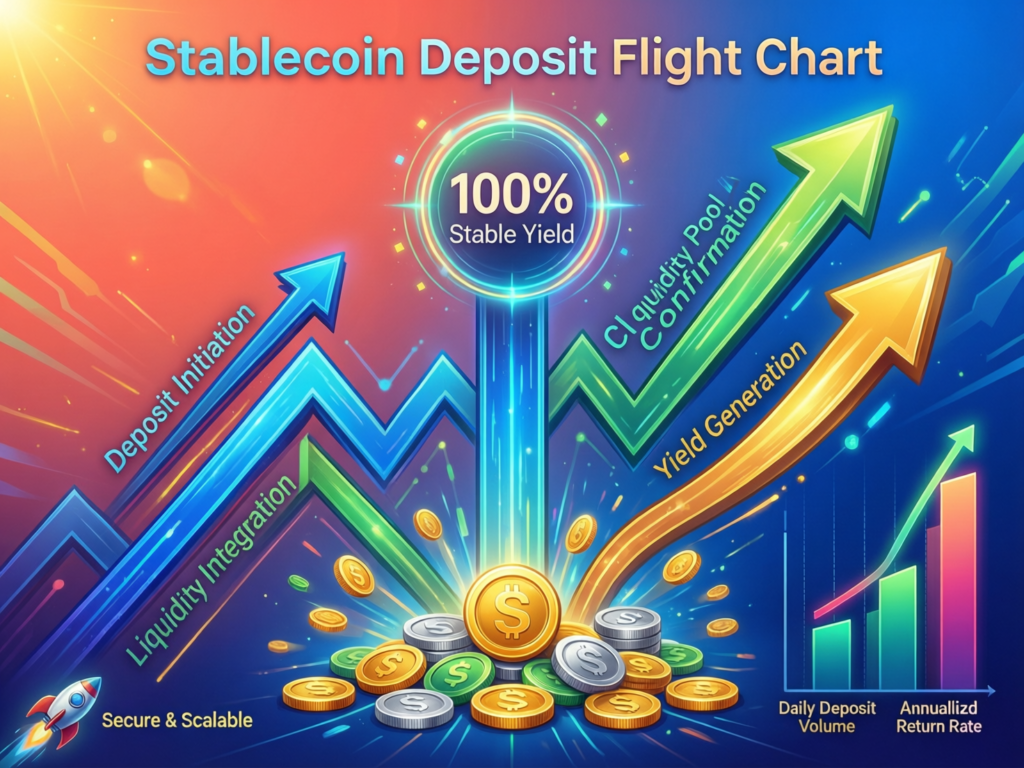 “Illustration showing potential bank deposit outflows to stablecoins”