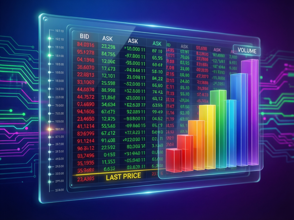 “NYSE trading floor display showing BTGO order book on pricing day”
