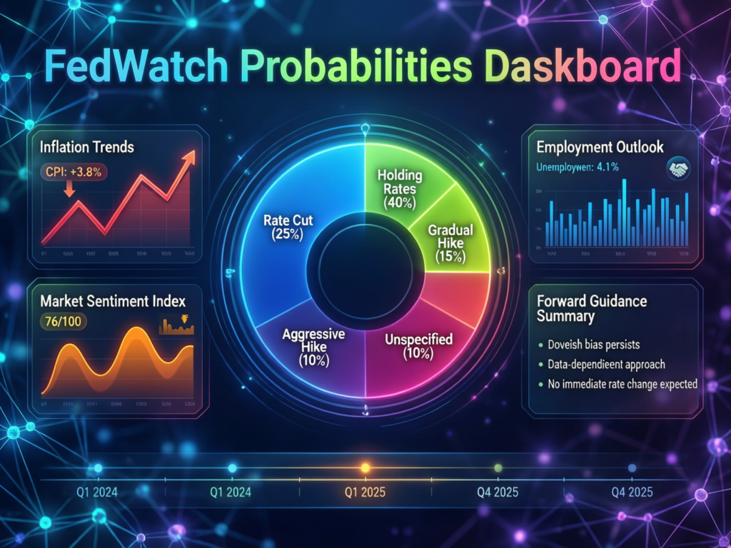 Chart of CME FedWatch probabilities for upcoming FOMC meetings