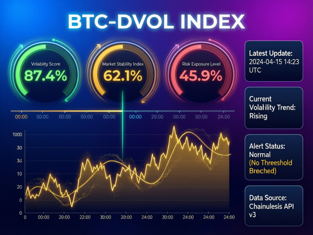“BTC DVOL index at lowest since October”