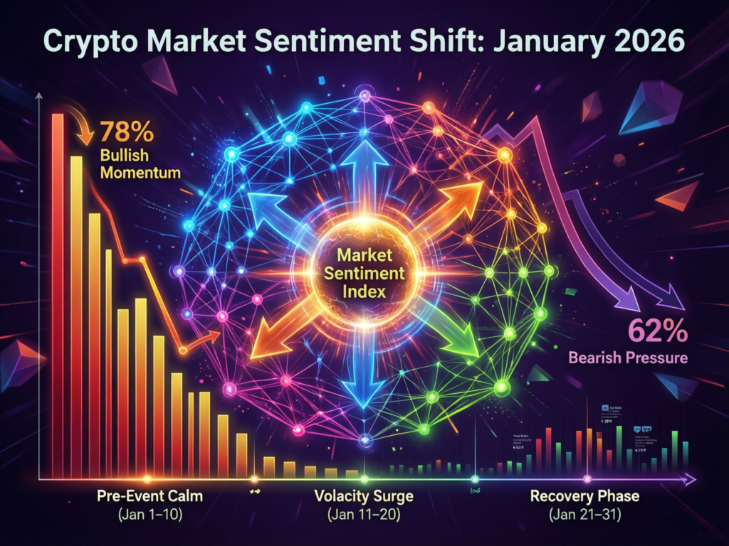 “Crypto market sentiment shifts from fear to greed in January 2026”