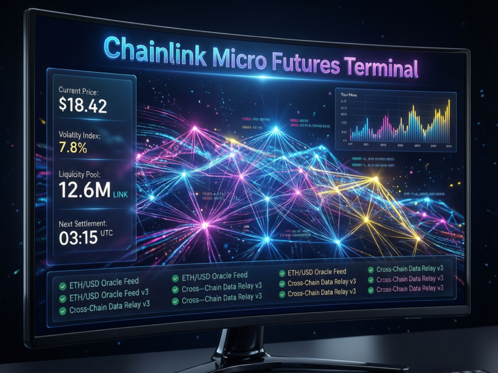CME adds ADA, LINK, XLM futures in micro and standard sizes 2 “Chainlink micro futures displayed on trading terminal”